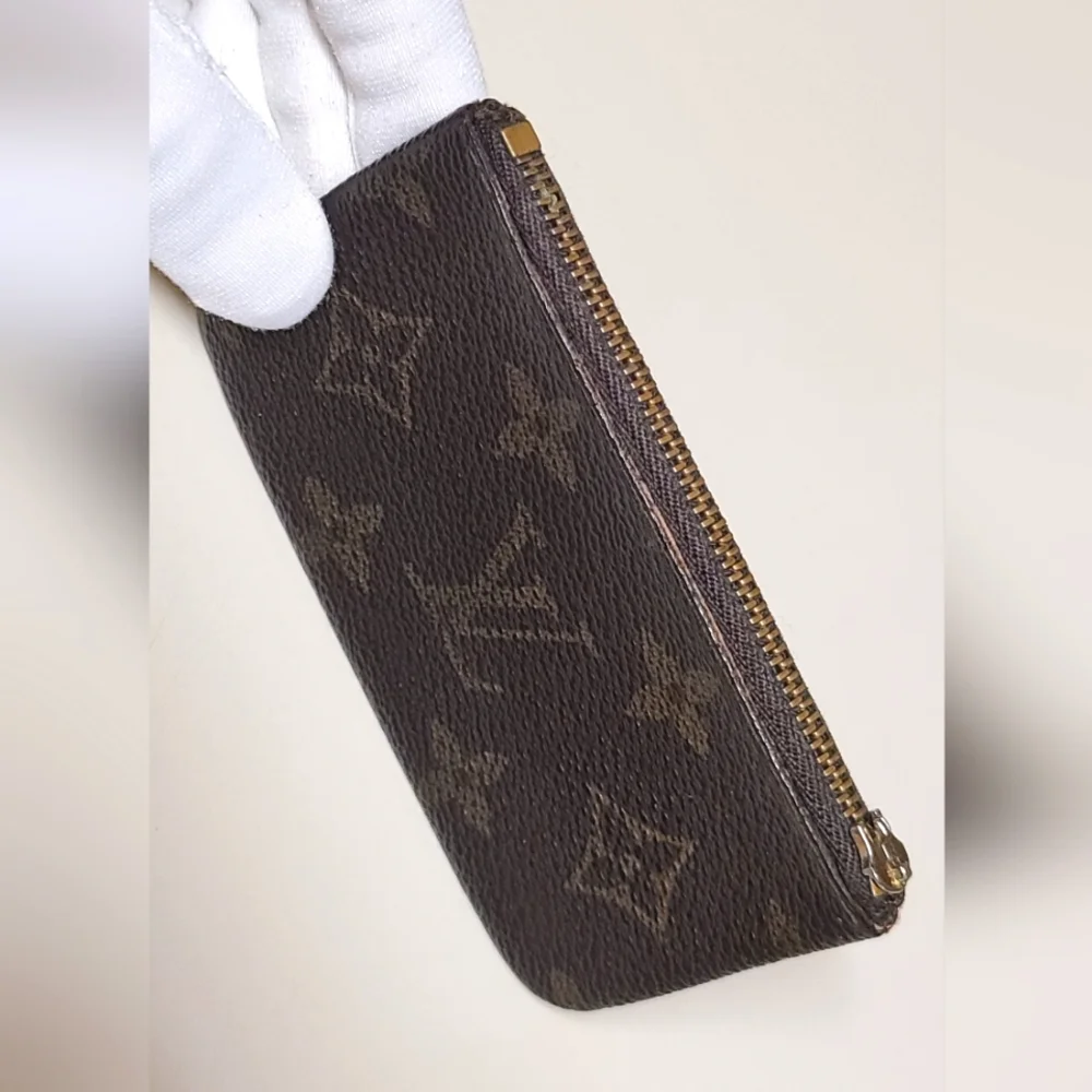 LV🔥Pochette Clé Mono Canvas BRW PVC Coin Zip Keyholder - Picture 3 of 8